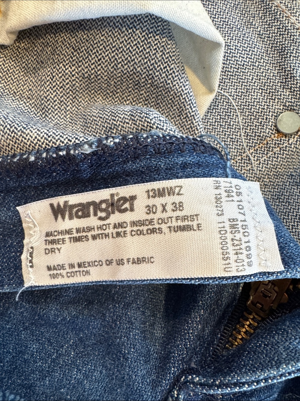 Wrangler Dark Blue Distressed Denim custom Cutoff Shorts - Picture 7 of 7